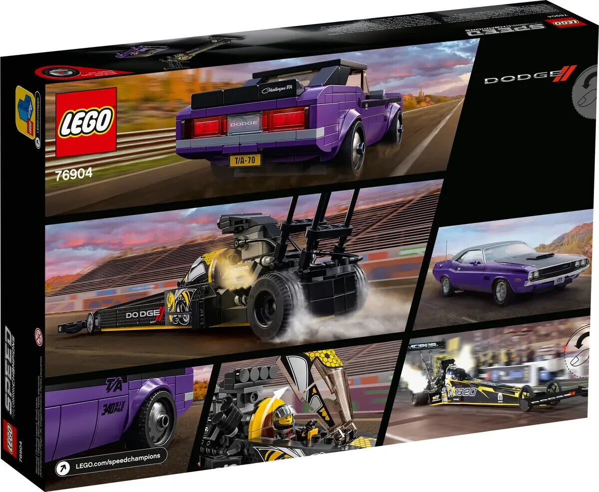 Lego 76904 Speed Champions SRT Top Fuel Dragster and 1970 Dodge Challenger Gallery Image 1
